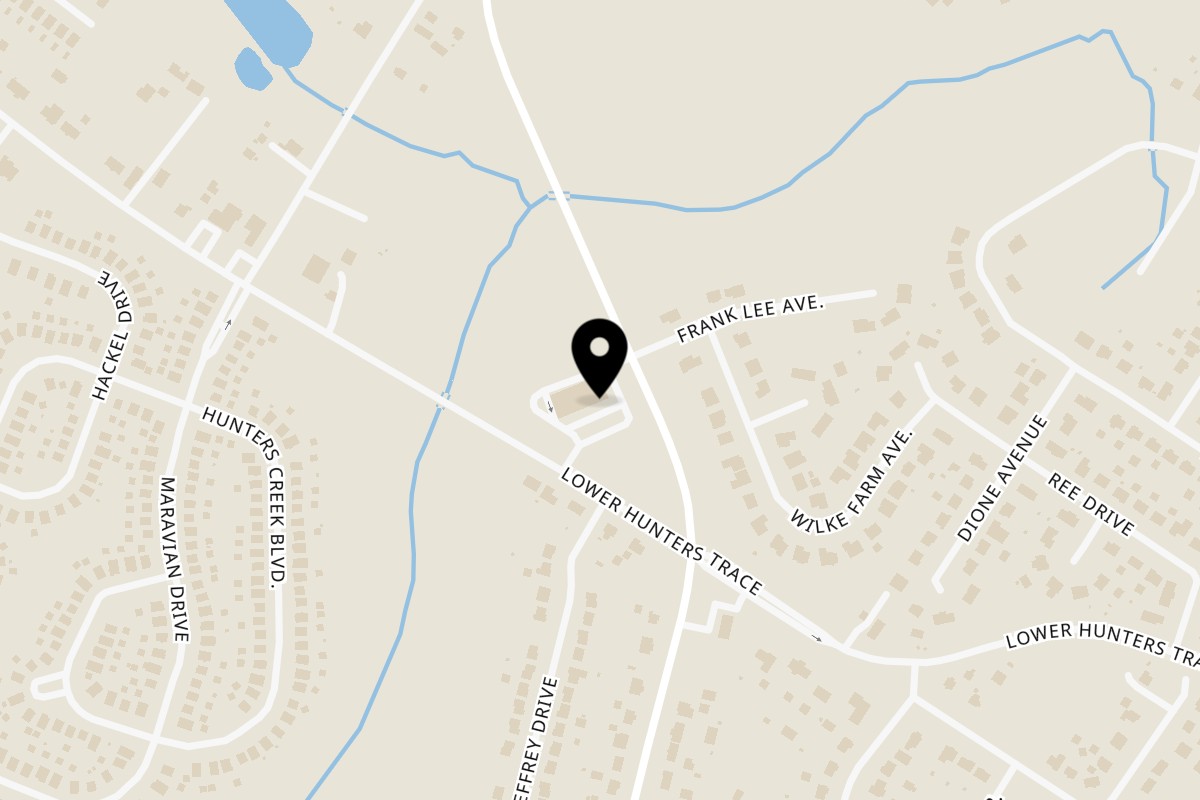 Map showing the location of TACO FIESTAS on 5905 Terry Rd in Louisville